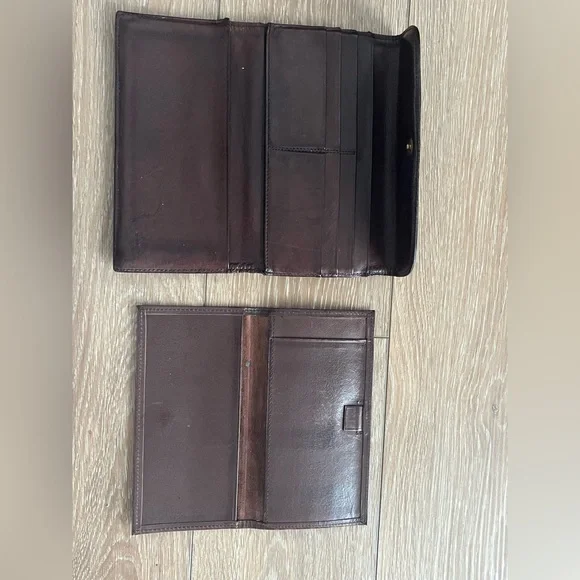 Vintage COACH Leather Tri Fold Brown Wallet neutral chic leather - Picture 6 of 13